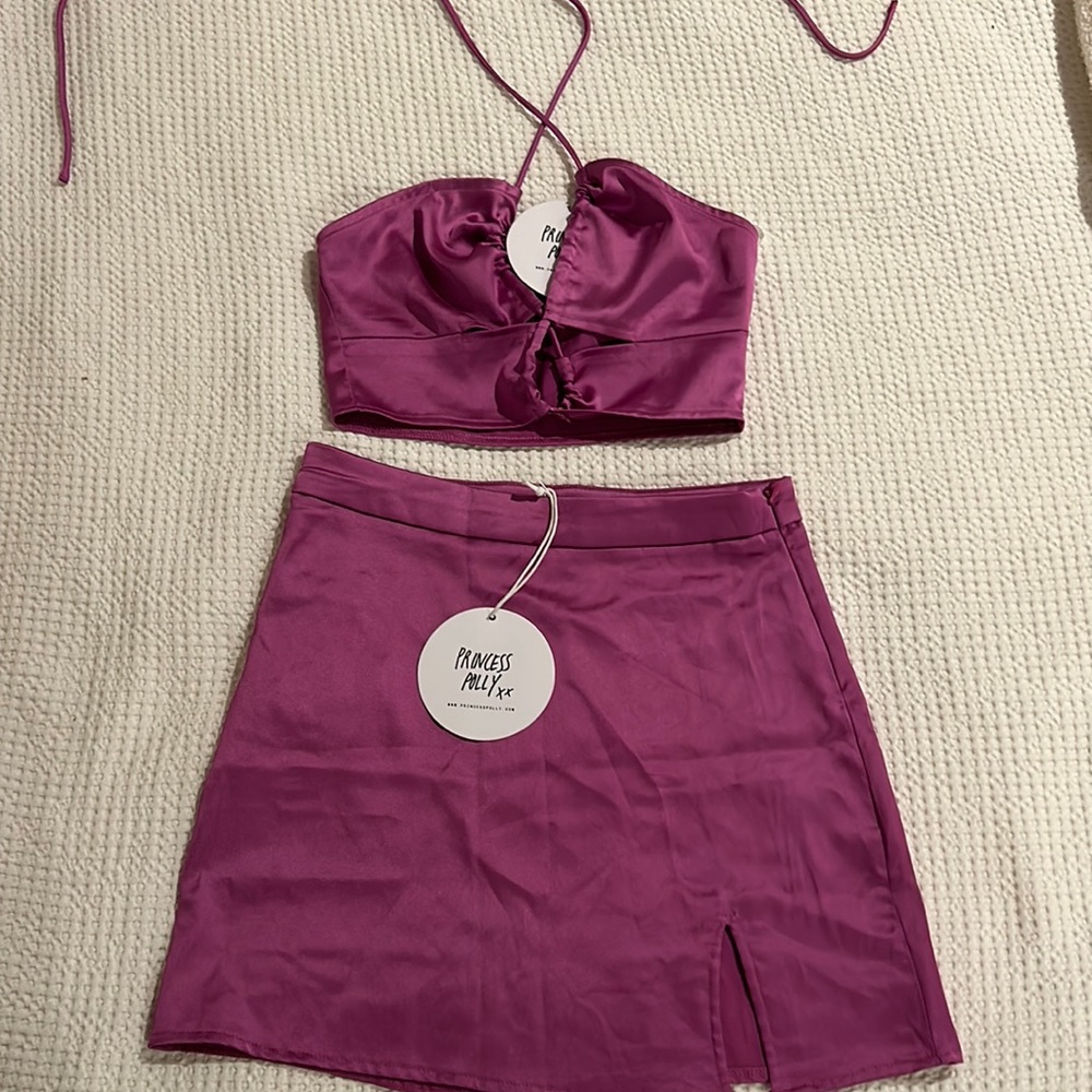 Princess Polly Hailey Satin Skirt Set